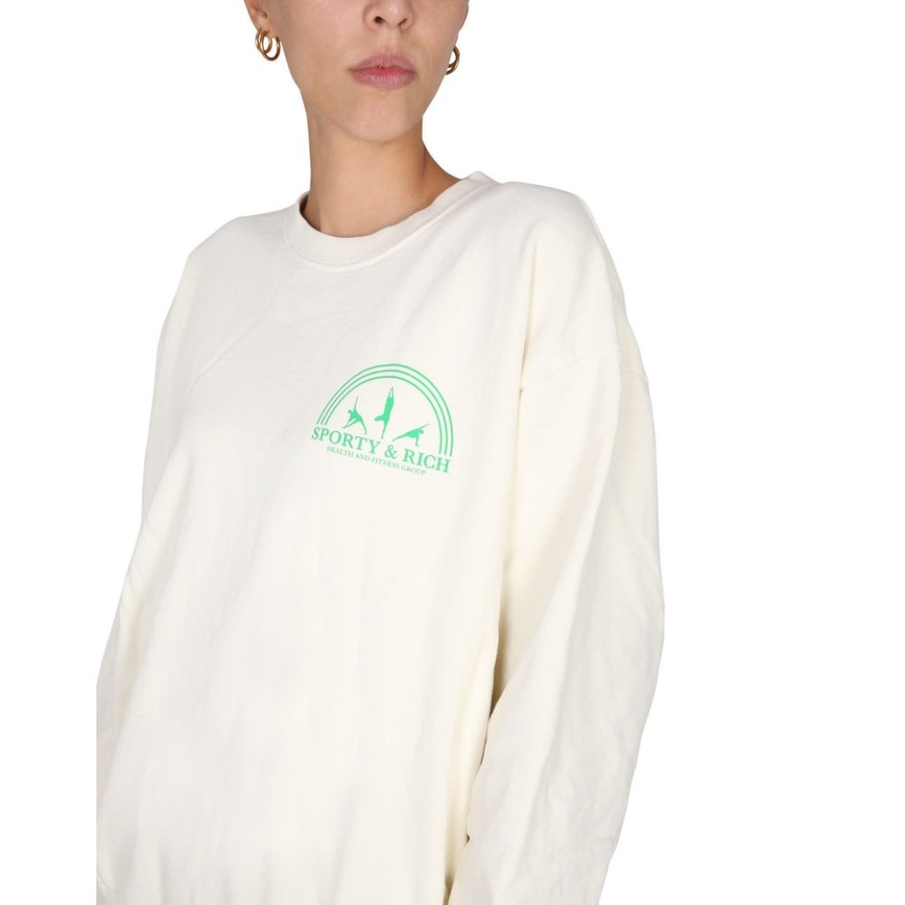 NWT Sporty & Rich Fitness Group Cream Sweatshirt XS - Picture 10 of 10